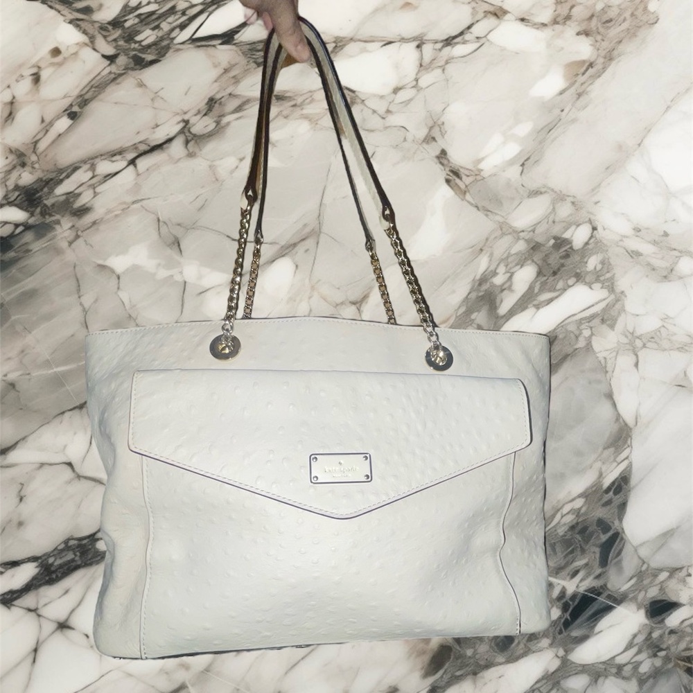 KATE SPADE NEW YORK Halsey A La Vita Ostrich Leather Purse